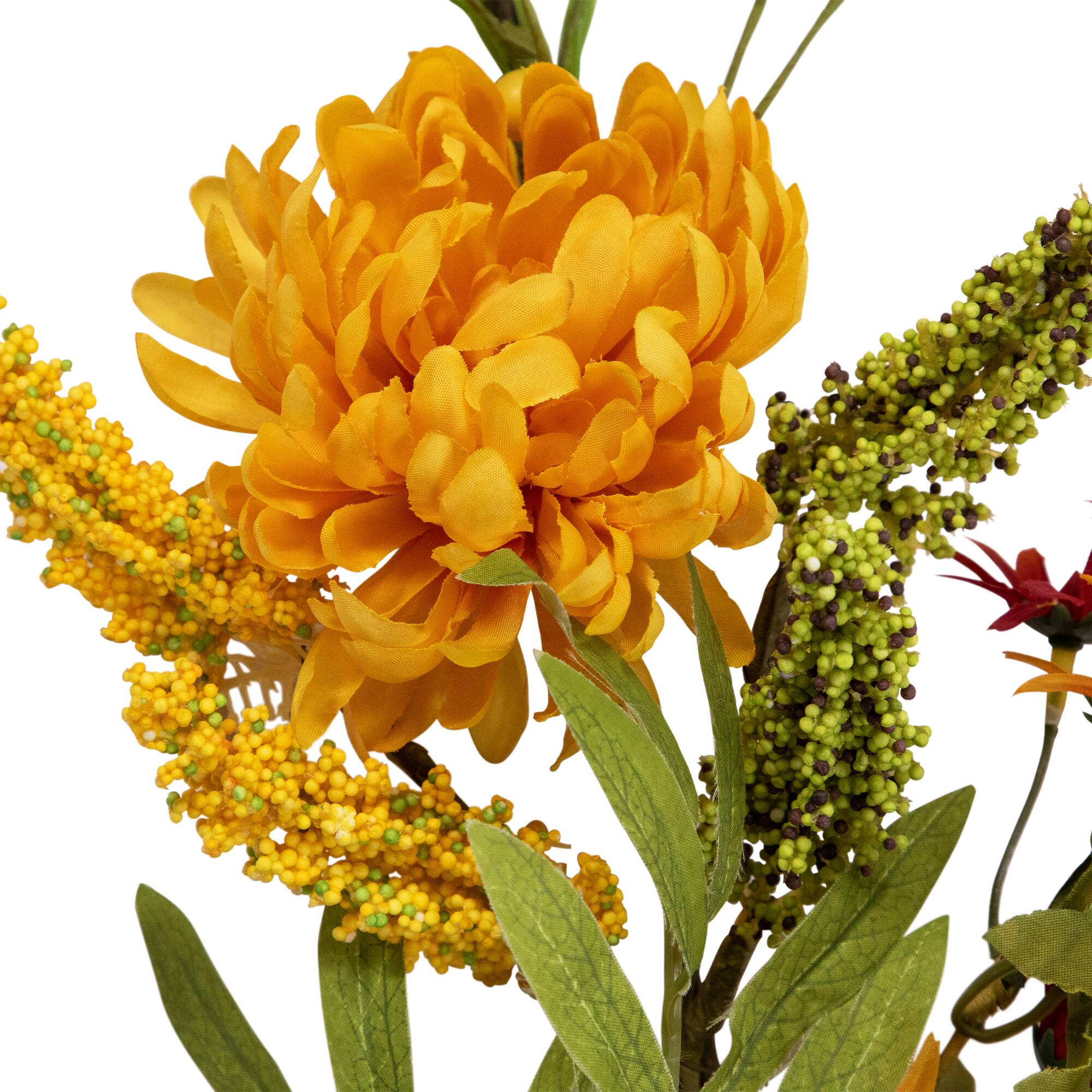 5ft. Orange Peony Artificial Fall Harvest Garland